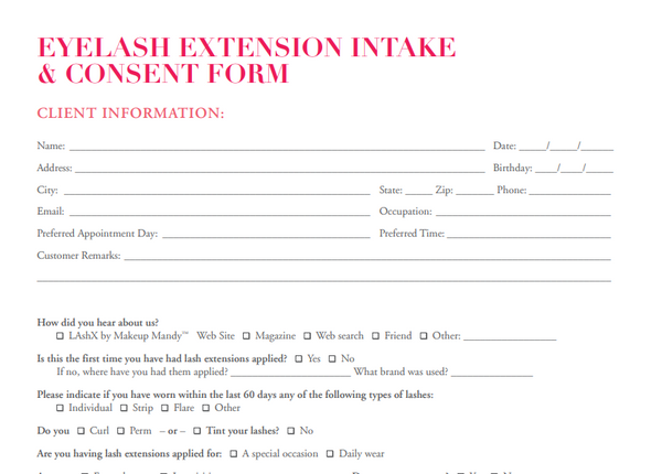 Consent Forms / Intake Forms - Downloadable PDF Docs for Professionals