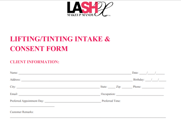 Consent Forms / Intake Forms - Downloadable PDF Docs for Professionals